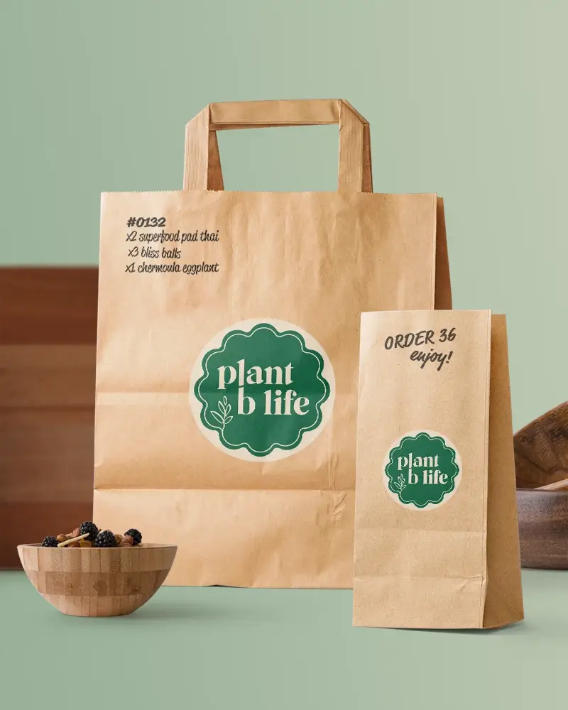 Plant B Life Paper Bag Logo Design