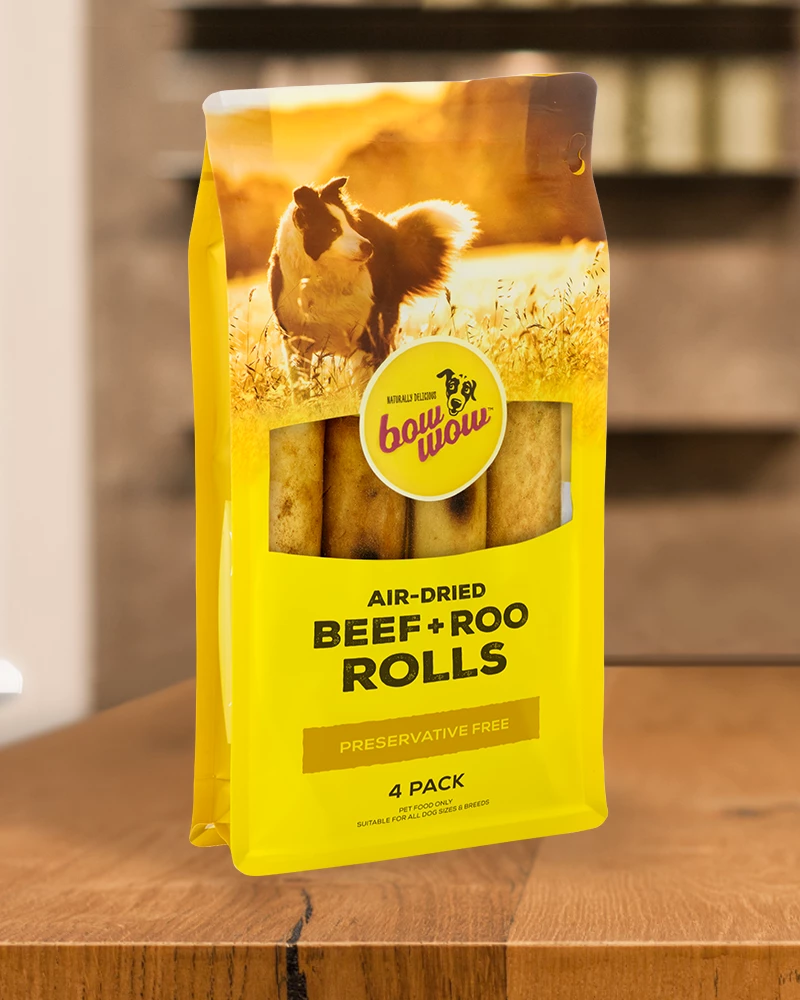 Bow Wow Beef Roo Rolls Retail Graphic Studio