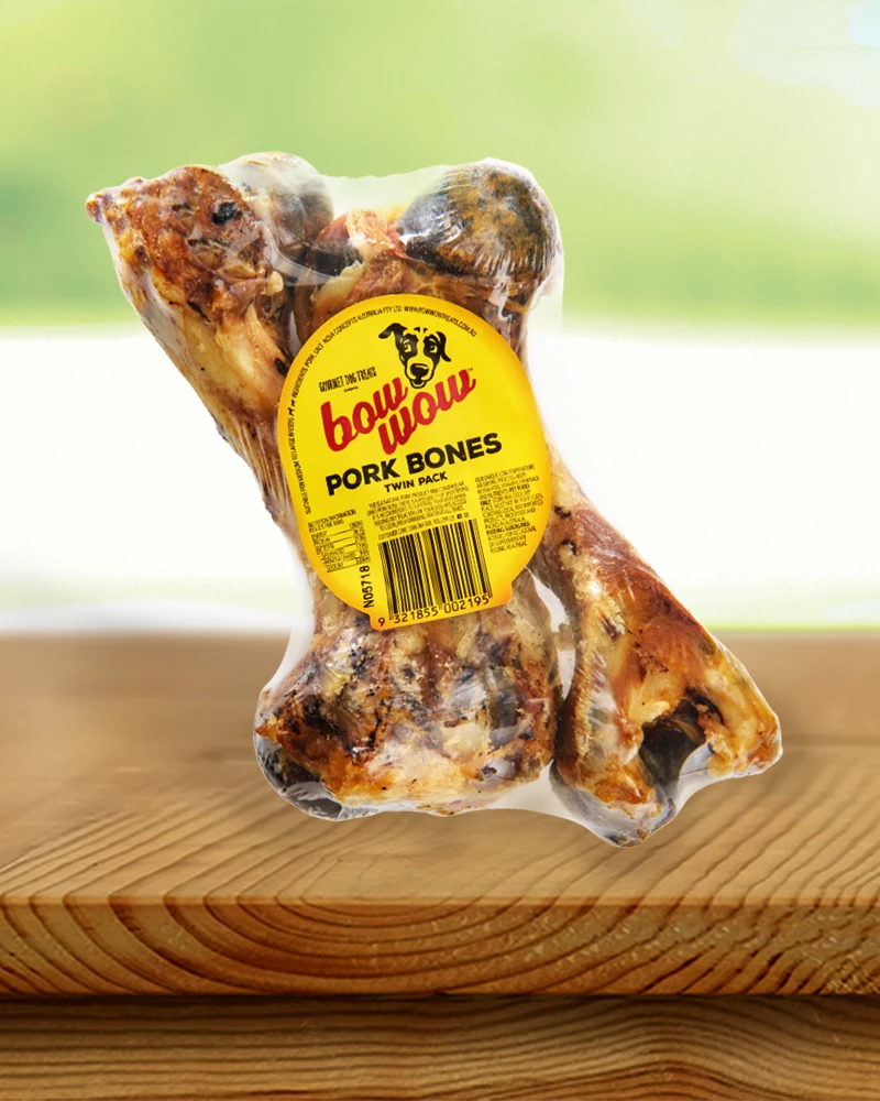 Bow Wow Pork Bones Sticker Label Adelaide Design