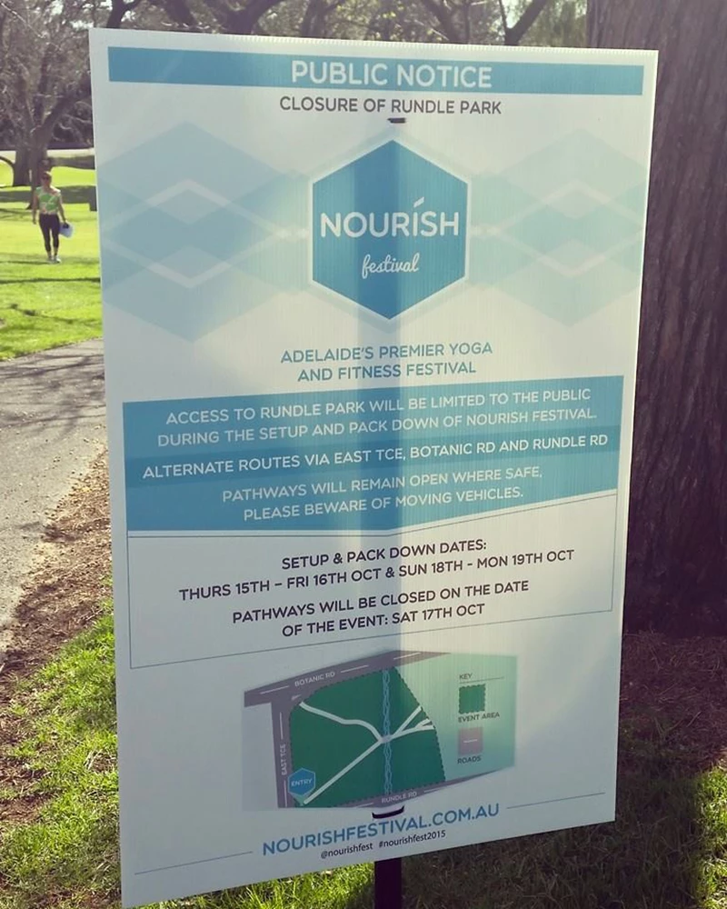 Nourish Fesitval map of Rundle Park.