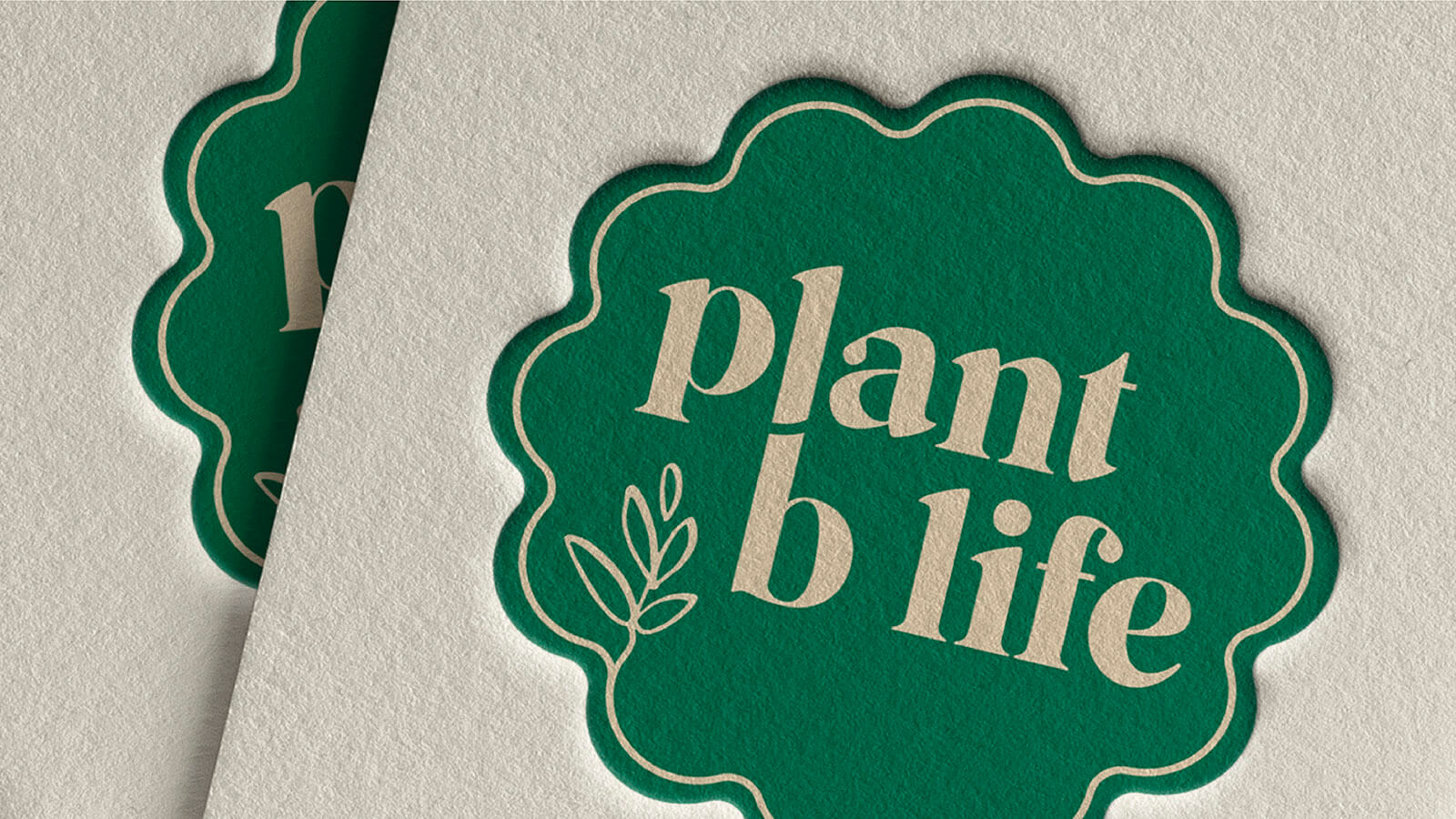 Plant B Life Business Card Embossed Design Stationery